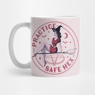 Practice Safe Hex Funny Witch Halloween Pastel Goth Mug